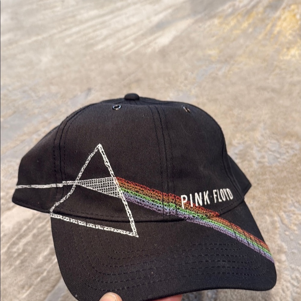 Pink Floyd Hat Dark Side Of The Moon Rainbow Hat Adjustable Cap 2008 Anoma Brand